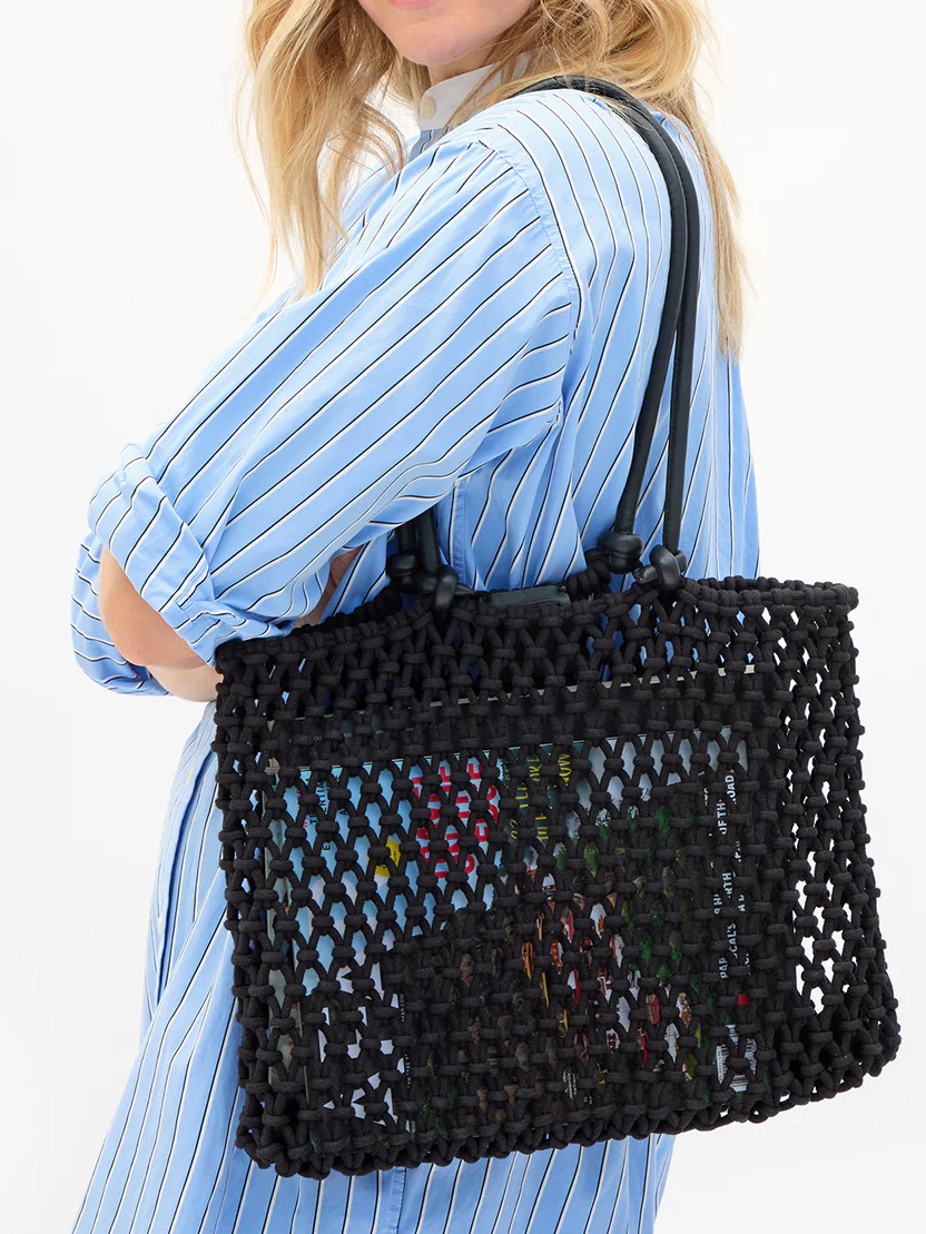 Clare V Sandy Tote Black Woven